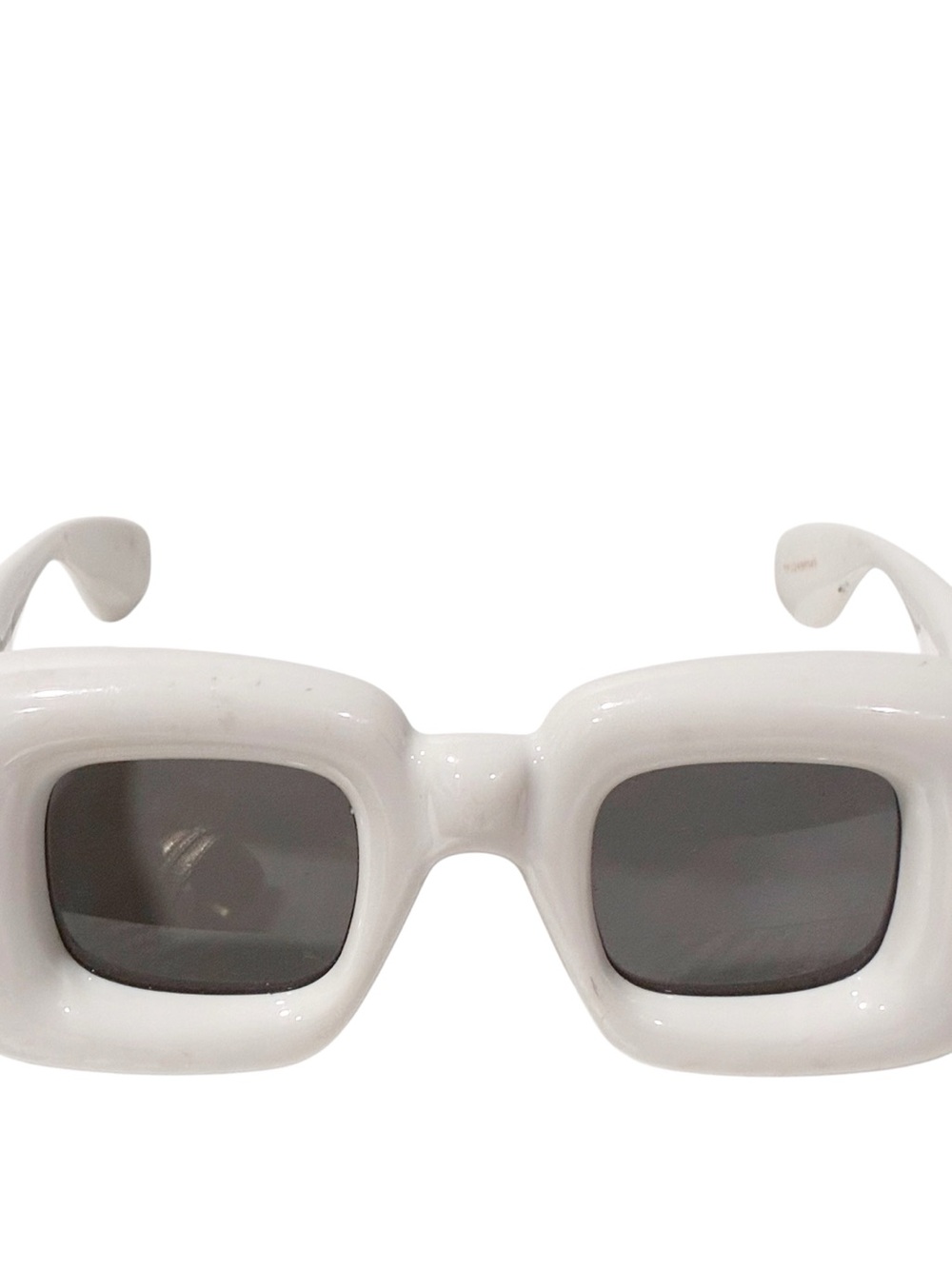 Loewe Inflated Rectangular Square Sunglasses White